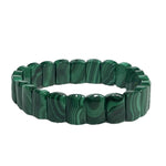 Natural Malachite Flat-Link Bracelet