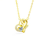 S925 Sterling Silver Rose Heart Moissanite Necklace