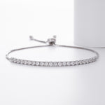 S925 Sterling Silver Diamond-Accented Bracelet