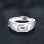 S925 Sterling Silver Moissanite Simple Ring
