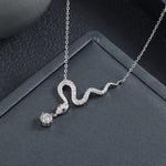 S925 Sterling Silver Moissanite Snake Necklace