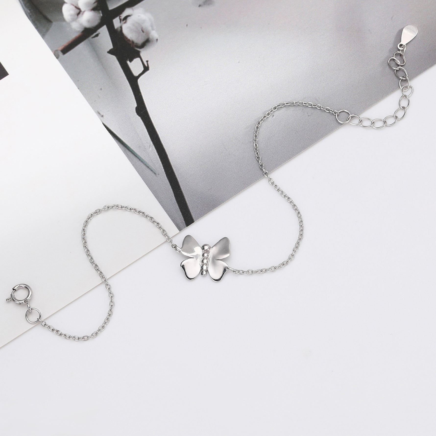 S925 Sterling Silver Butterfly Bracelet