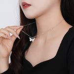 S925 Sterling Silver Necklace with Colorful Zirconia