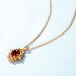 S925 Sterling Silver Retro Pomegranate Pendant Necklace