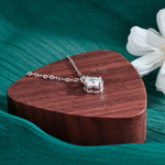 S925 Sterling Silver Moissanite Four Claw Pendant Necklace