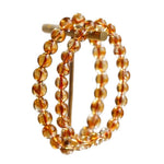 Natural Yellow Rutilated Quartz Single-Strand Bracelet