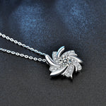 S925 Sterling Silver Moissanite Windmill Necklace