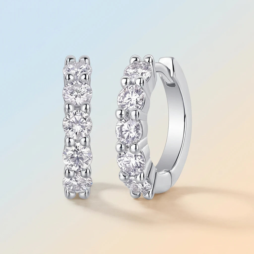 S925 Silver "Dawn" Moissanite Earrings