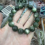 Natural Green Lepidolite Buddha Beads for Hands