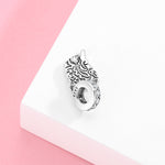 S925 Sterling Silver Brain Zircon Inlaid Pendant