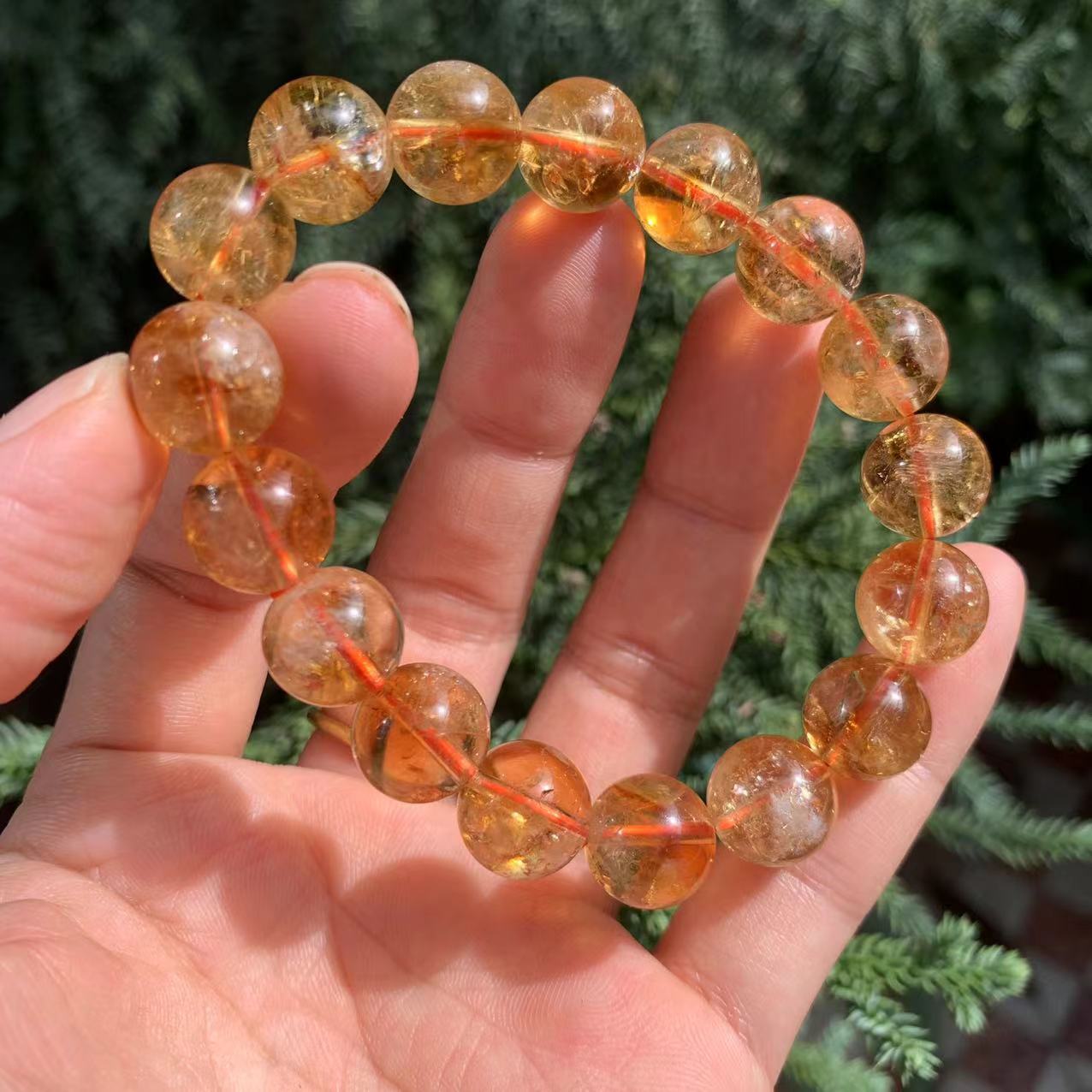 Natural Yellow Citrine Pagoda Quartz Bracelet