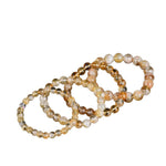 Natural Yellow Rutilated Quartz Tower-Point Bracelet