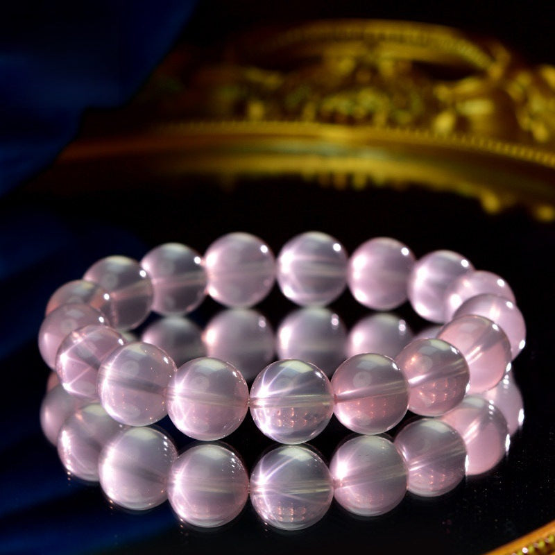 Natural Ice-Grade Rose Quartz Bracelet
