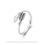 S925 Sterling Silver Sexy Minimalist Ring with Adjustable Opening