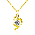 S925 Sterling Silver Moissanite Angel Pendant Necklace
