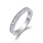 S925 Sterling Silver Moissanite Solid-Band Ring