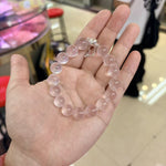 Natural Rose Quartz Round Bead Bracelet
