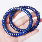 Natural Afghan Lapis Lazuli Bracelet with Straight-Cut Spacer Beads