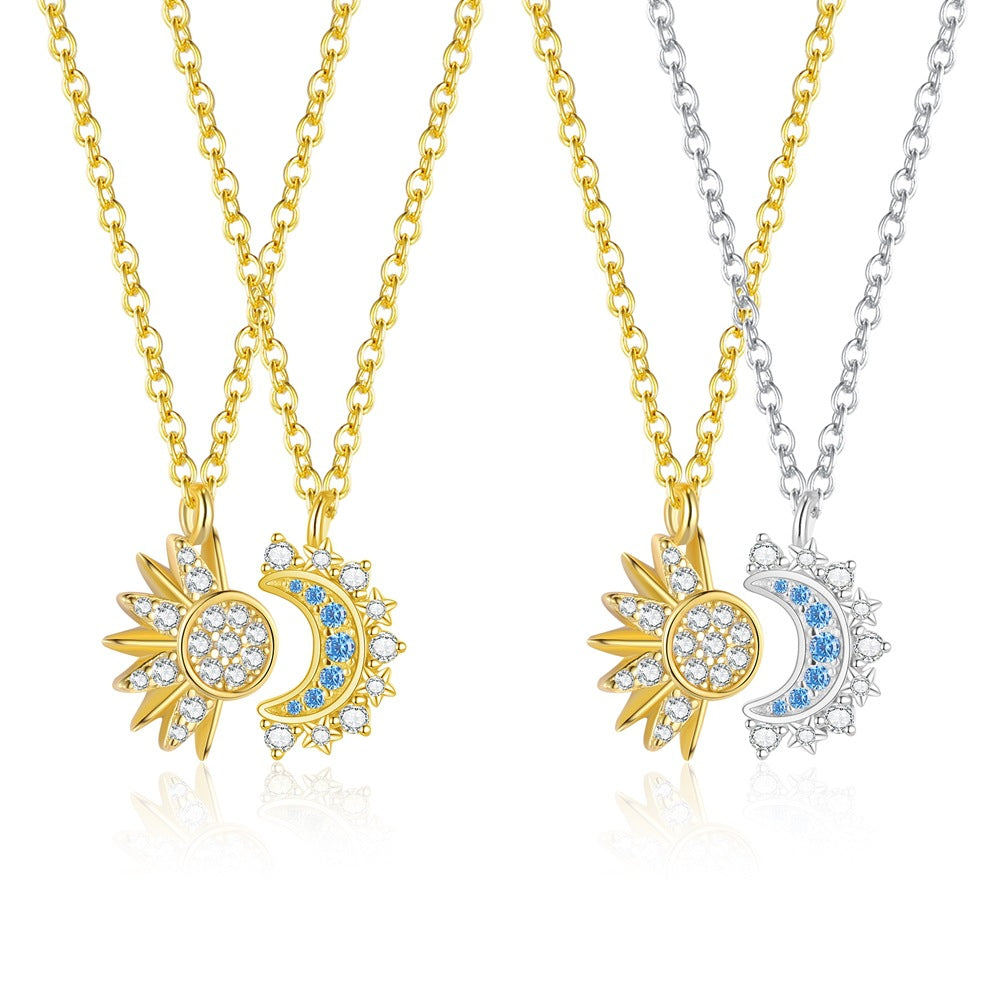 S925 Sterling Silver Sparkling Zircon Necklace
