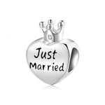 S925 Sterling Silver Valentine's Day Crown Heart-Shaped Pendant