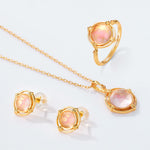 S925 Sterling Silver Gold-Plated Pink Enamel Bird Pendant Necklace
