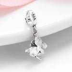 S925 Sterling Silver Purple Butterfly Zircon Pendant