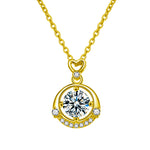 S925 Sterling Silver Moissanite Small Four-Claw Pendant Necklace