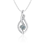 S925 Sterling Silver Twist Moissanite Necklace
