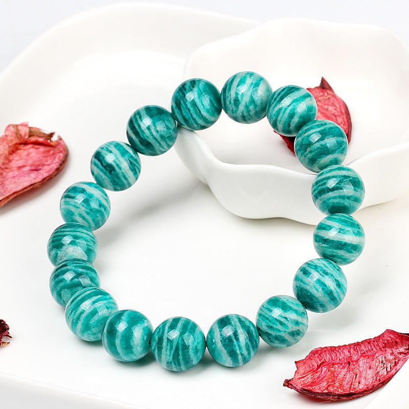 Ice-grade Zebra-patterned Amazonite Bracelet