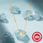 S925 Sterling Silver Necklace with Zircon Star Accents