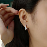 S925 Sterling Silver U-Shaped Moissanite Earrings