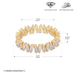 925 Sterling Silver Korean-Style V-Shaped Ring with Inlaid Zirconia