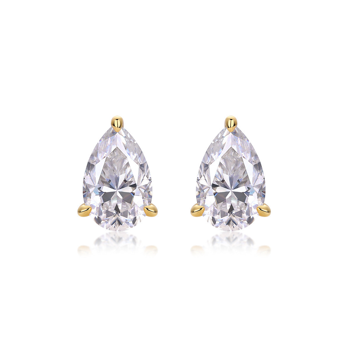 S925 Silver Teardrop Moissanite Stud Earrings