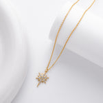 S925 Sterling Silver Zircon Star Necklace