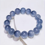Natural Blue Rabbit Fur Rutilated Quartz Bracelet