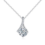 S925 Sterling Silver Herringbone Moissanite Necklace