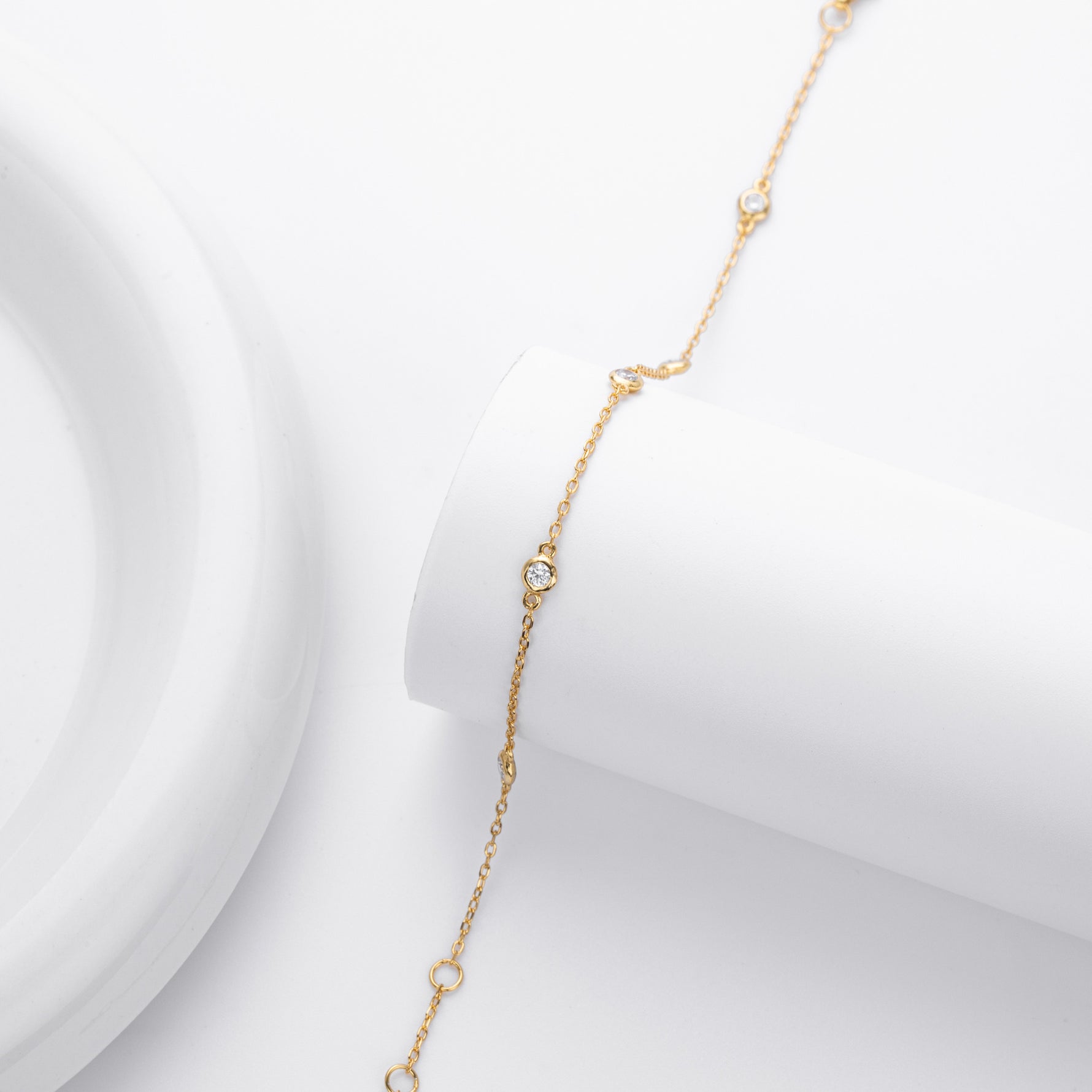 S925 Sterling Silver and Zircon Bracelet