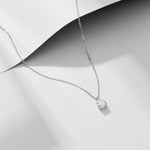 S925 Sterling Silver Drop Zircon Necklace