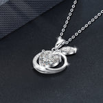 S925 Sterling Silver Moissanite Apple Pendant Necklace