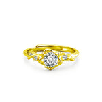 S925 Sterling Silver Moissanite Asterism Guard Ring