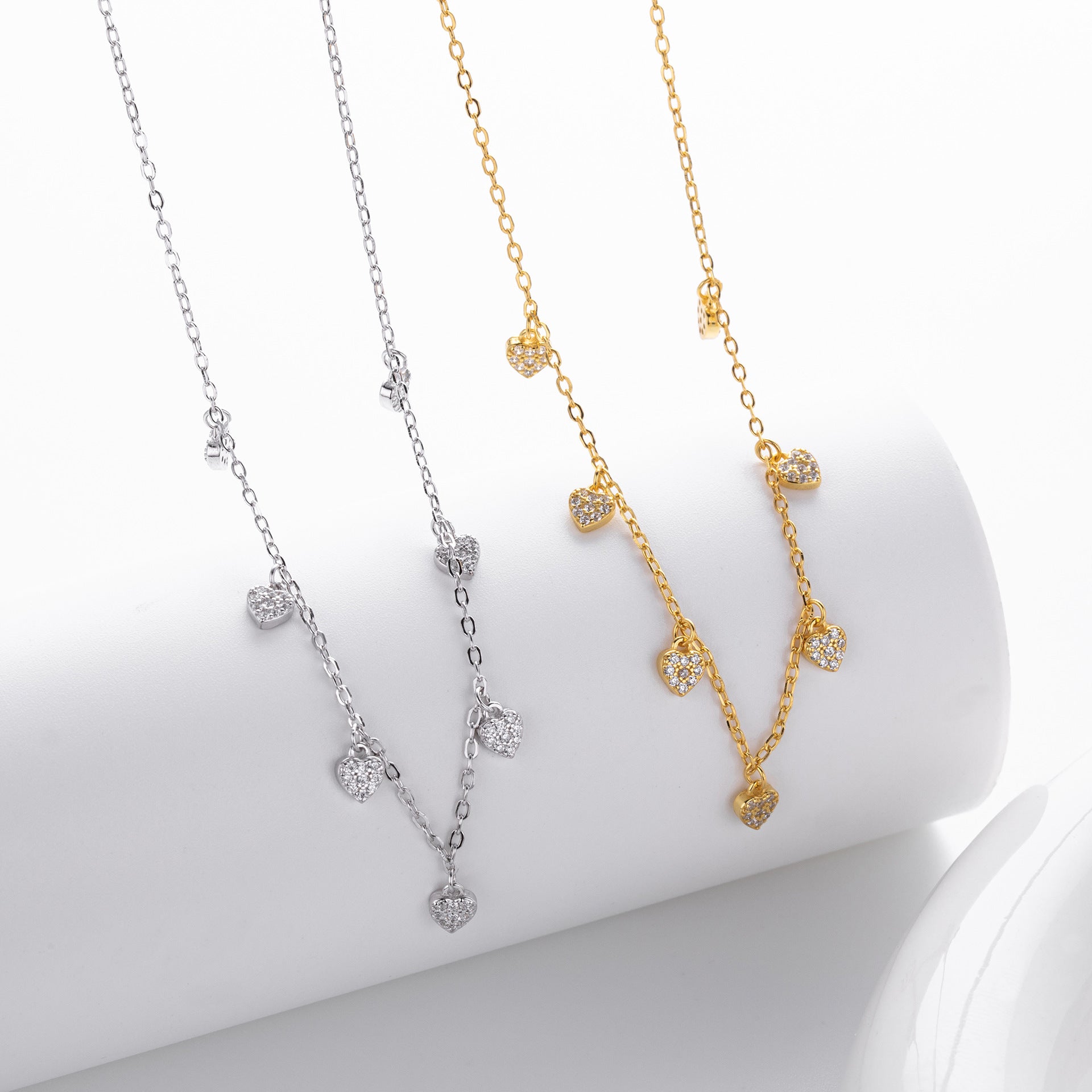 S925 pure silver zirconia ins exclusive necklace