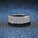 S925 Sterling Silver Full Diamond Accent Stackable Ring