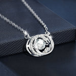 S925 Sterling Silver Moissanite Double C Pendant Necklace
