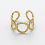 Stylish and unique braided band ring in S925 sterling silver