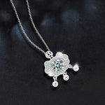 S925 Sterling Silver Moissanite Good Fortune Safety Lock Necklace