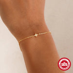 925 sterling silver octagonal zircon bracelet
