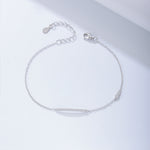S925 Sterling Silver Simple Zircon Inlaid Bracelet