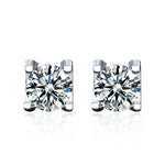 S925 Sterling Silver Korean Style Simple Elegance Moissanite Bull Head Earrings