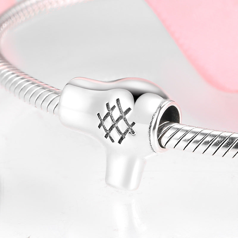 S925 Sterling Silver Hair Dryer Bead Pendant