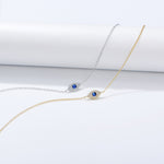 S925 Sterling Silver Devil's Eye Micro Inlaid Zircon Bracelet and Anklet Set
